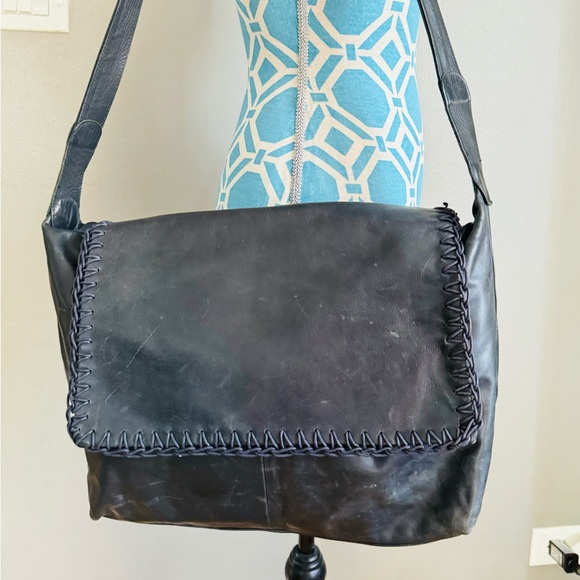 Linea DUART By Artigianato Italian Leather Messenger  Bag/Purse From Italy VTG - Picture 3 of 7